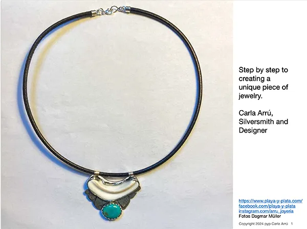 Picture of the photo series how Carla Arru creates her jewelry