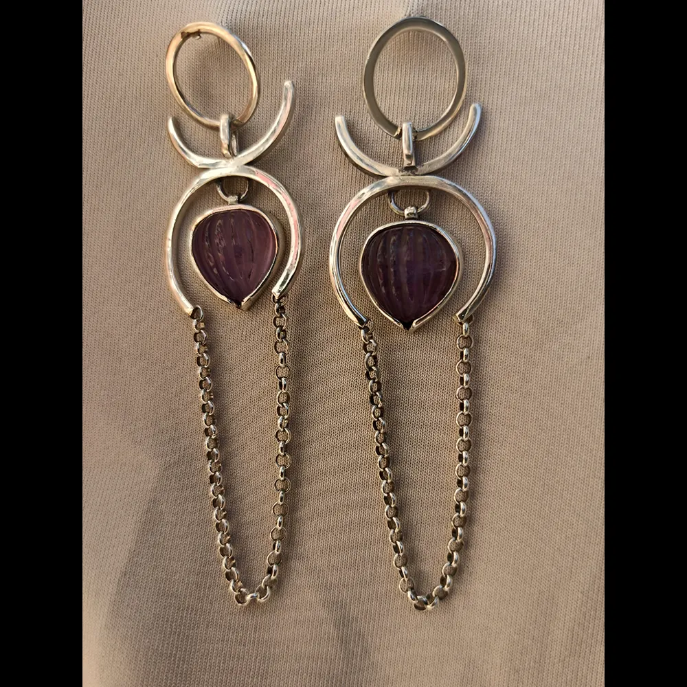 Photo of earrings made by Carla Arru